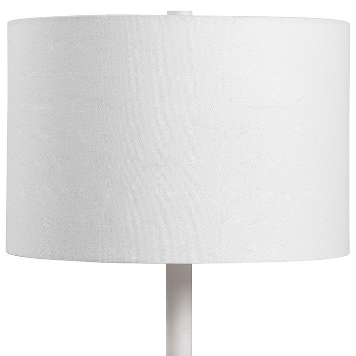 Uttermost Tanali Modern Table Lamp, White Marble/Charcoal, Gold Plated