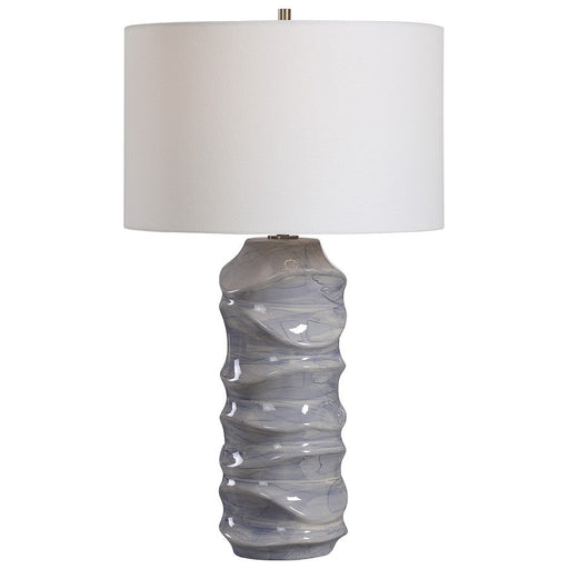 Uttermost Waves Blue & White 1 Light Table Lamp, Blue - 28467