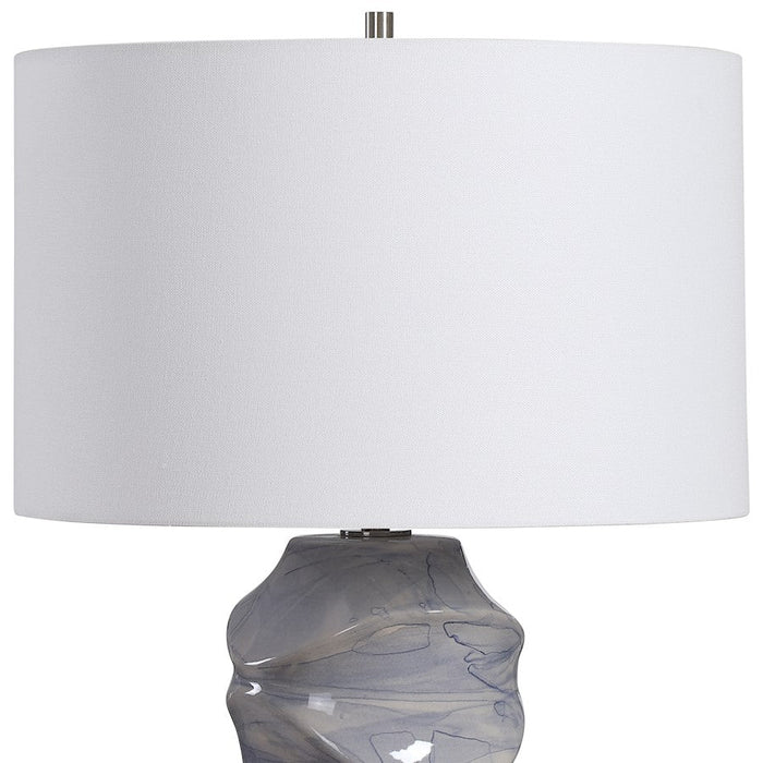 Uttermost Waves Blue & White 1 Light Table Lamp, Blue