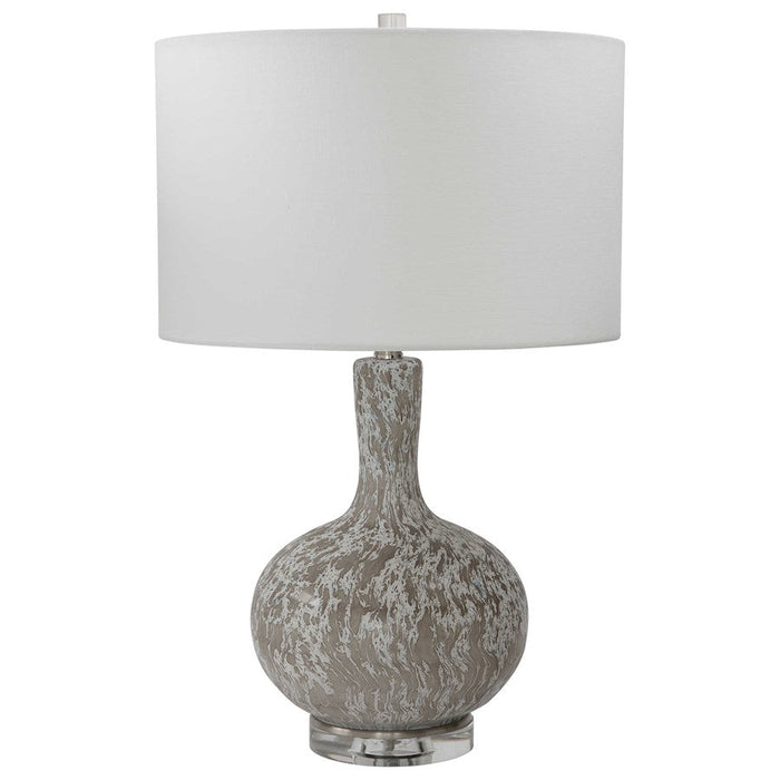 Uttermost Turbulence 1 Light Distressed Table Lamp, White