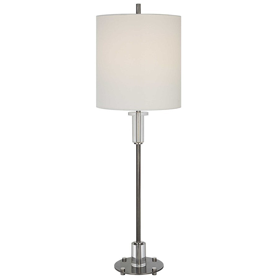 Uttermost Aurelia 1 Light Steel Buffet Lamp, Polished Nickel - 29875-1