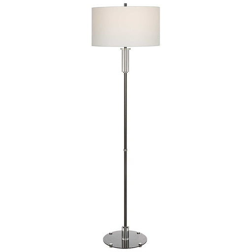 Uttermost Aurelia 1 Light Steel Floor Lamp, Polished Nickel - 29990-1