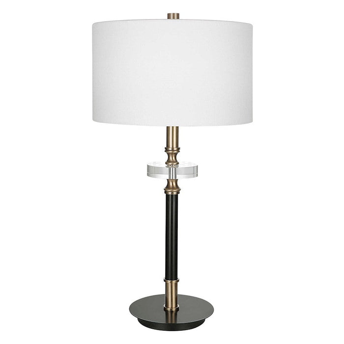 Uttermost Maud 1 Light Table Lamp, Aged Black/Antique Brass