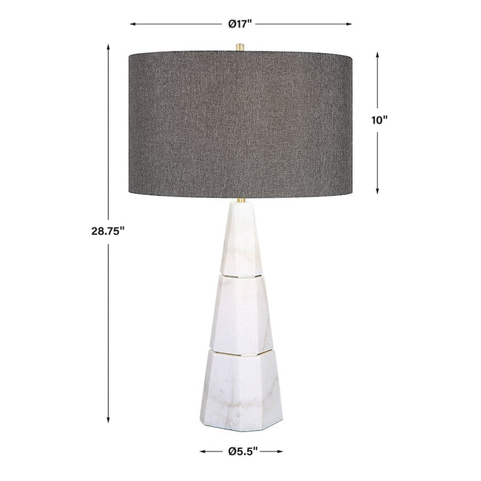 Uttermost Citadel White Marble Table Lamp