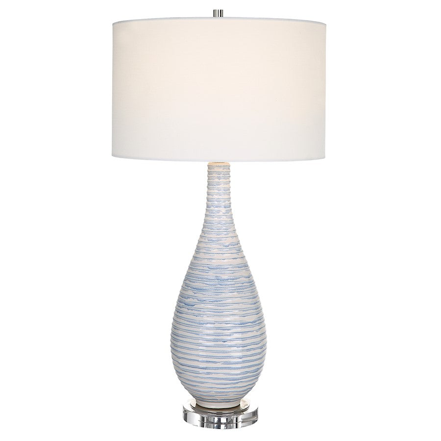 Uttermost Clariot Ribbed Blue Table Lamp - 29998-1