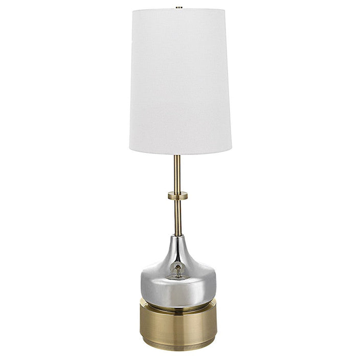 Uttermost Como 1 Light Mid-Century Buffet Lamp, Antique Brass