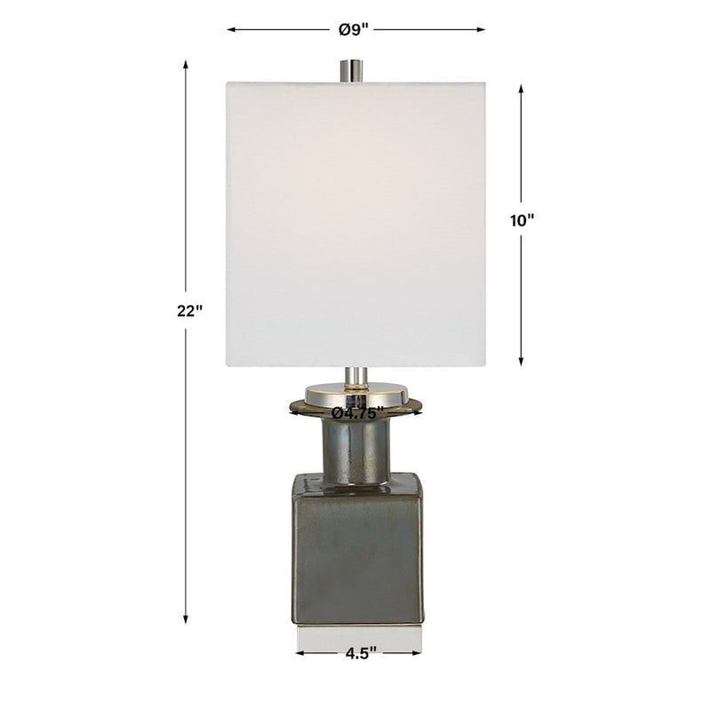 Uttermost Cabrillo Gray Glaze Accent Lamp
