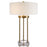 Uttermost Pantheon 2 Light Rod Table Lamp, Antique Brass - 30013-1