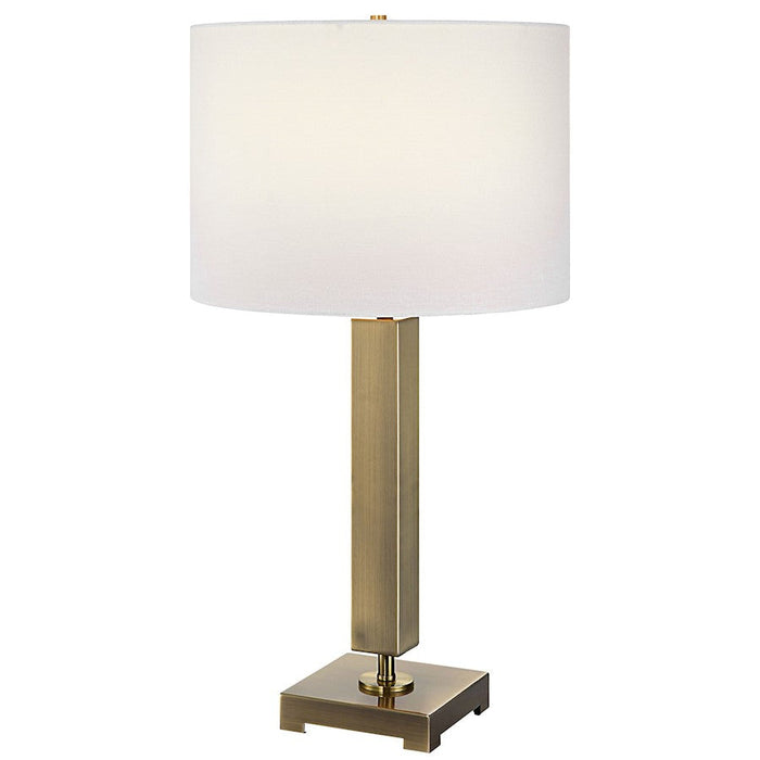 Uttermost Duomo 1 Light Table Lamp, Antique Brass