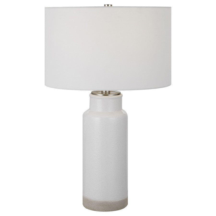 Uttermost Albany 1 Light Farmhouse Table Lamp, Textured White - 30038