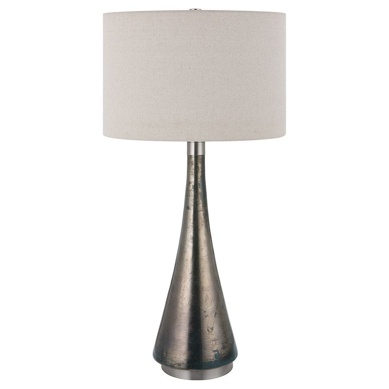 Uttermost Contour 1 Light Metallic Glass Table Lamp, Brushed Nickel