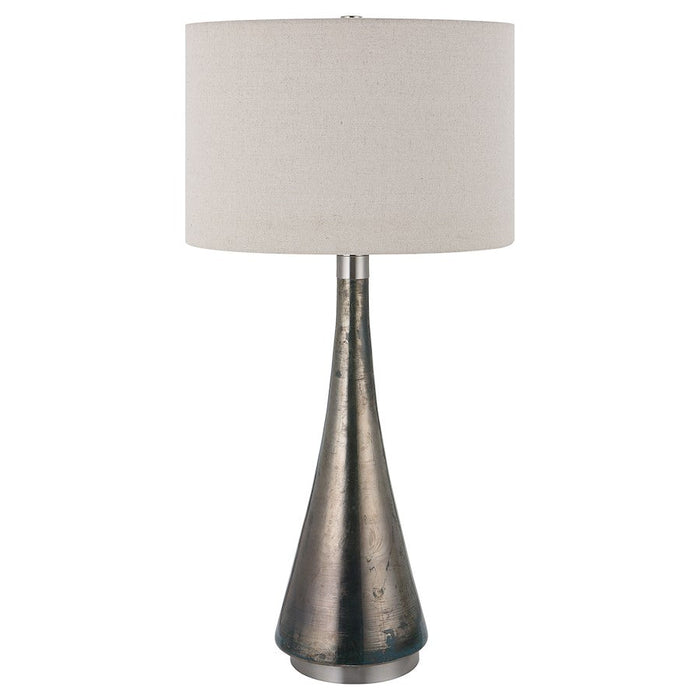 Uttermost Contour 1 Light Metallic Glass Table Lamp, Brushed Nickel