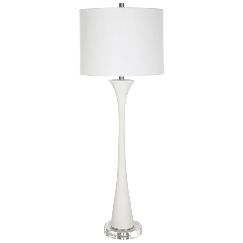 Uttermost Fountain 1 Light Buffet Lamp, White