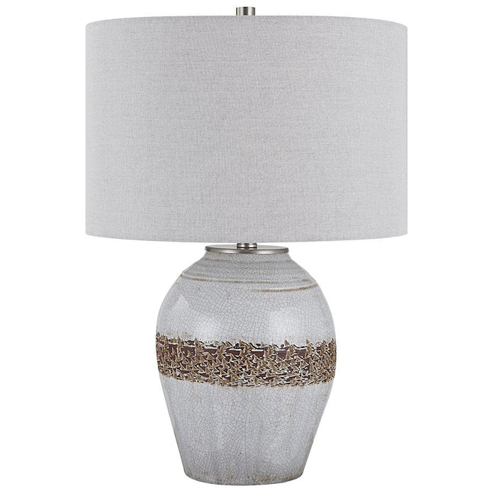 Uttermost Poul Crackled Table Lamp, Gray