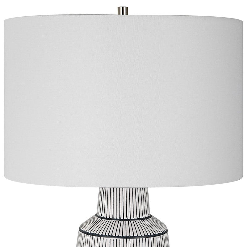 Uttermost Breton Nautical Stripe Table Lamp, White
