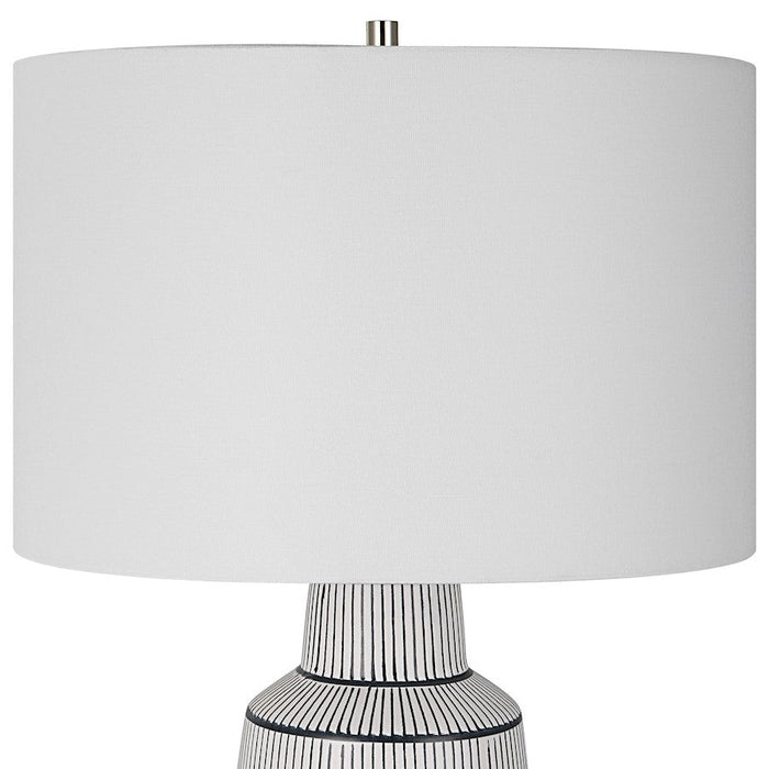 Uttermost Breton Nautical Stripe Table Lamp, White