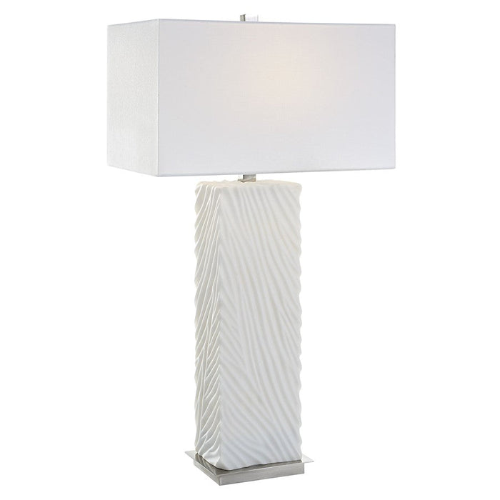 Uttermost Pillar 1 Light Table Lamp, White