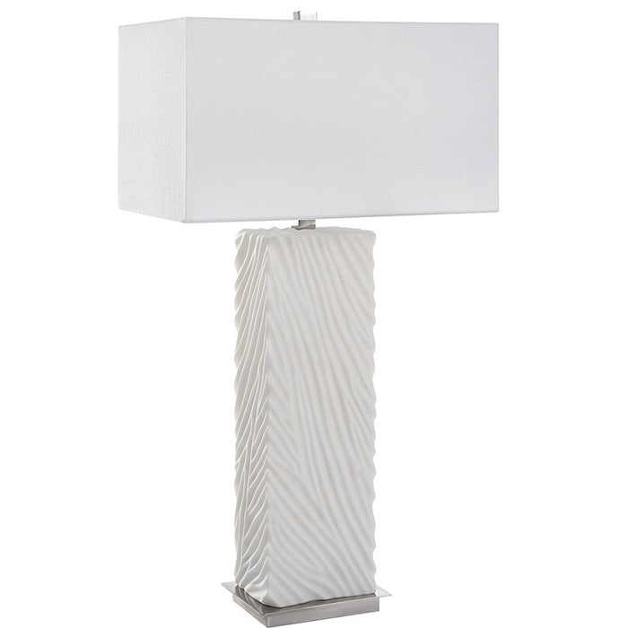 Uttermost Pillar 1 Light Table Lamp, White