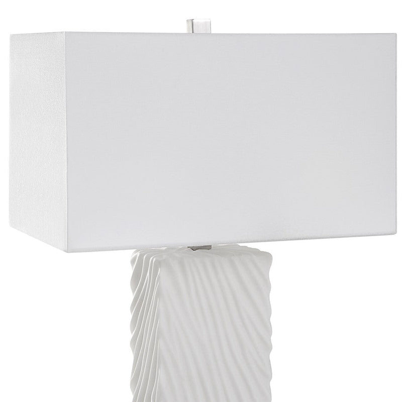 Uttermost Pillar 1 Light Table Lamp, White
