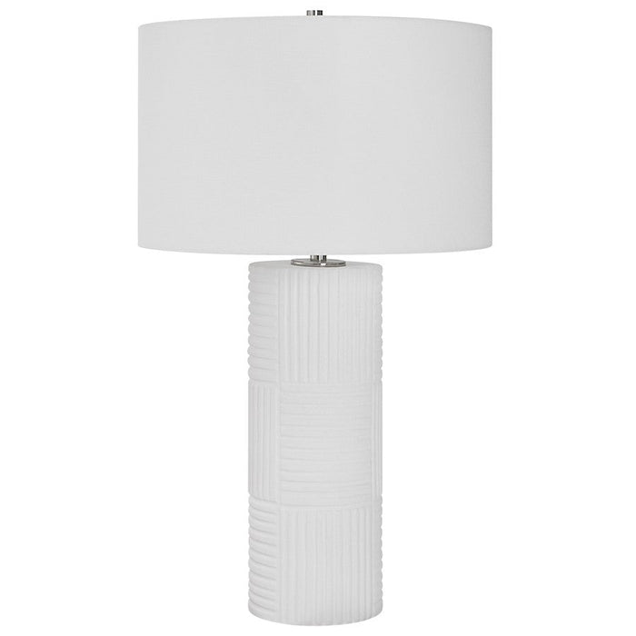 Uttermost Patchwork 1 Light Table Lamp, White