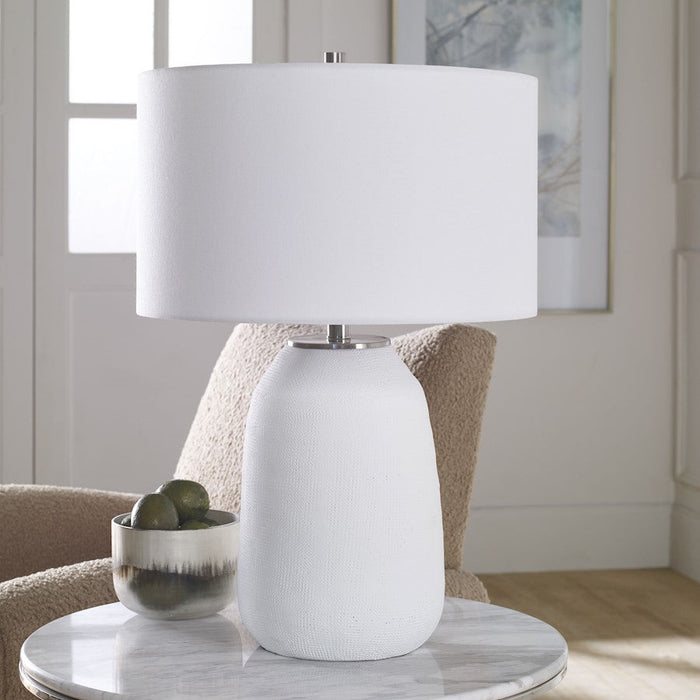 Uttermost Heir Chalk Table Lamp, White