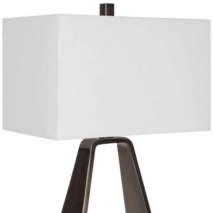 Uttermost Halo Modern Open Table Lamp, Polished Nickel