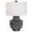 Uttermost Timber Carved Wood Table Lamp, Black/White - 30147-1