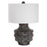 Uttermost Timber Carved Wood Table Lamp, Black/White