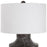 Uttermost Timber Carved Wood Table Lamp, Black/White