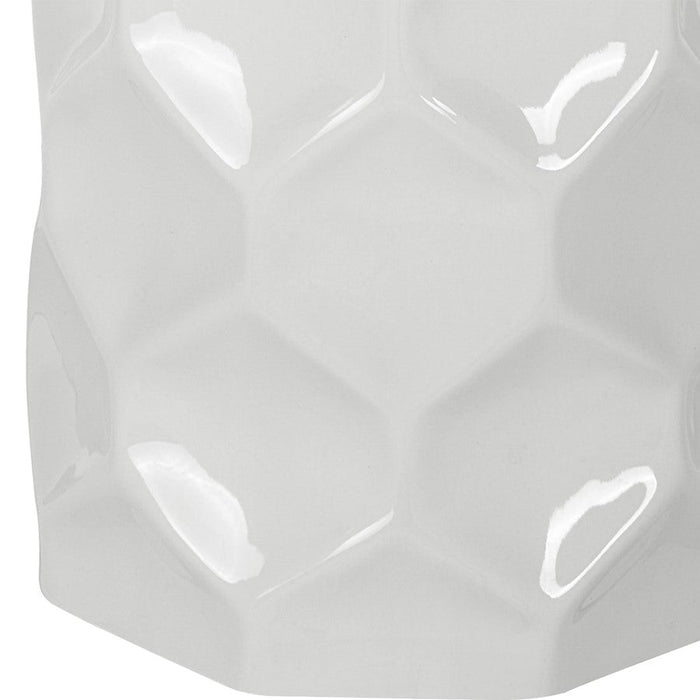 Uttermost Honeycomb White Table Lamp, Satin Black