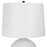 Uttermost Collar Gloss White Table Lamp, Satin Black