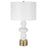 Uttermost Architect White Table Lamp, Antique Brushed Brass