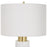 Uttermost Ruse Whitewashed Table Lamp, Brushed Brass