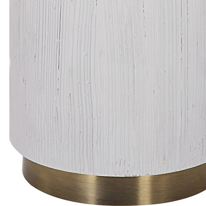 Uttermost Ruse Whitewashed Table Lamp, Brushed Brass