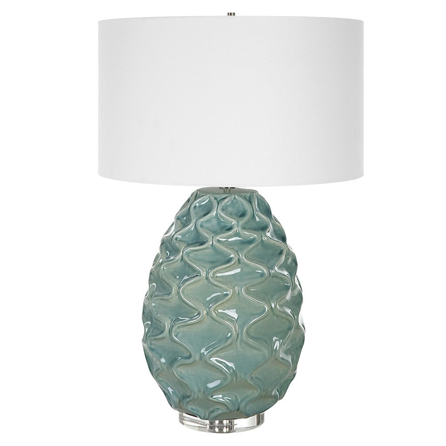 Uttermost Laced Up Sea Foam Glass Table Lamp - 30193