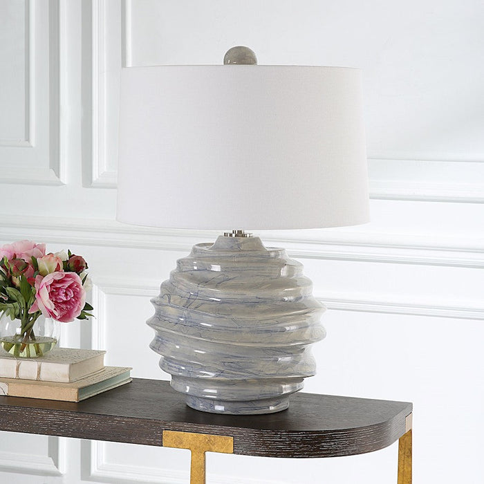 Uttermost Waves Blue/White Accent Lamp