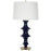 Uttermost Coil Sculpted Blue Table Lamp, Antique Brass