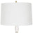 Uttermost Regalia White Marble Table Lamp, Antique Brass