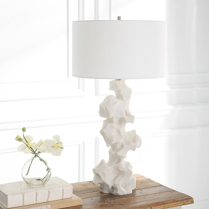 Uttermost Remnant White Marble Table Lamp