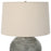 Uttermost Lunia Gray Glass Table Lamp, Antique Brushed Brass