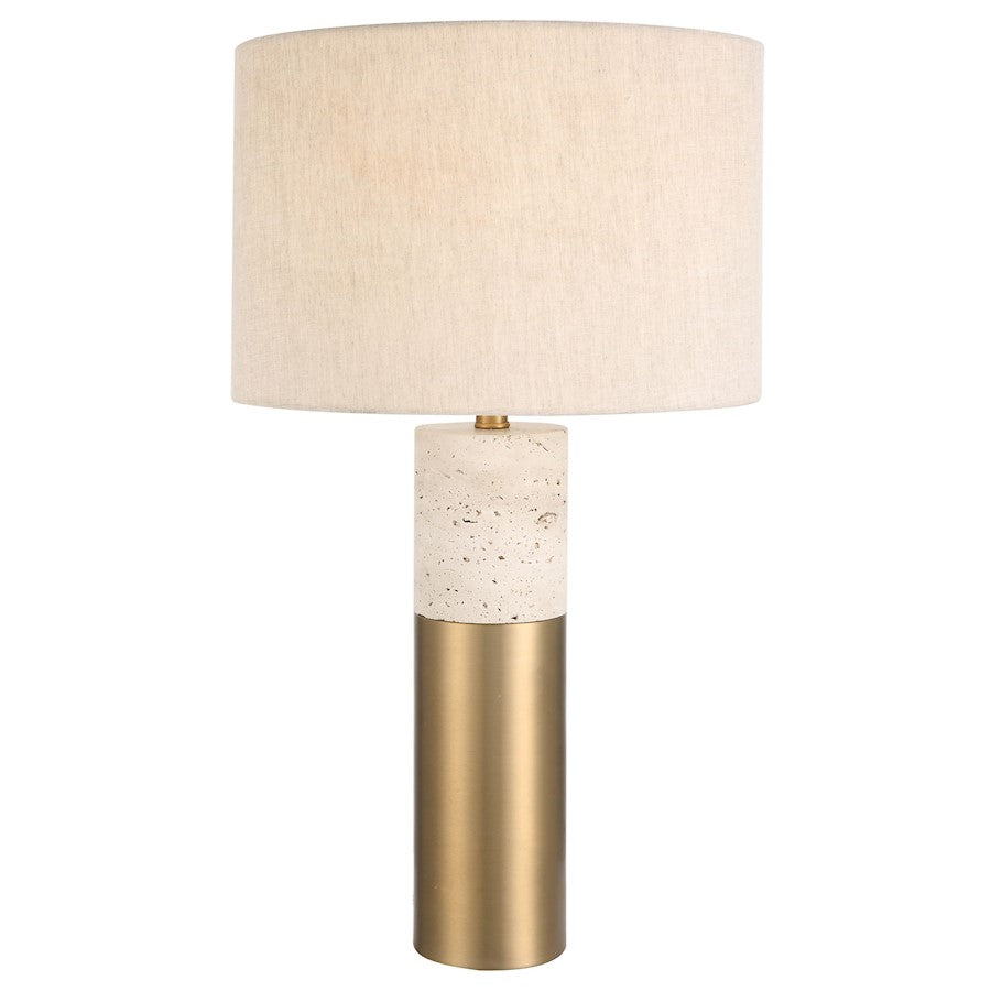 Uttermost Gravitas Elegant Stone Lamp, Brushed Brass - 30201-1