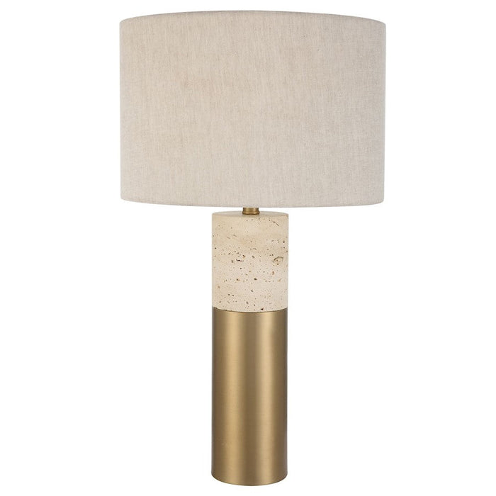 Uttermost Gravitas Elegant Stone Lamp, Brushed Brass