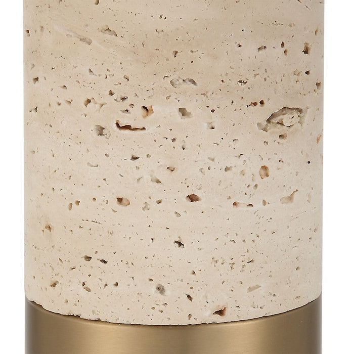 Uttermost Gravitas Elegant Stone Lamp, Brushed Brass