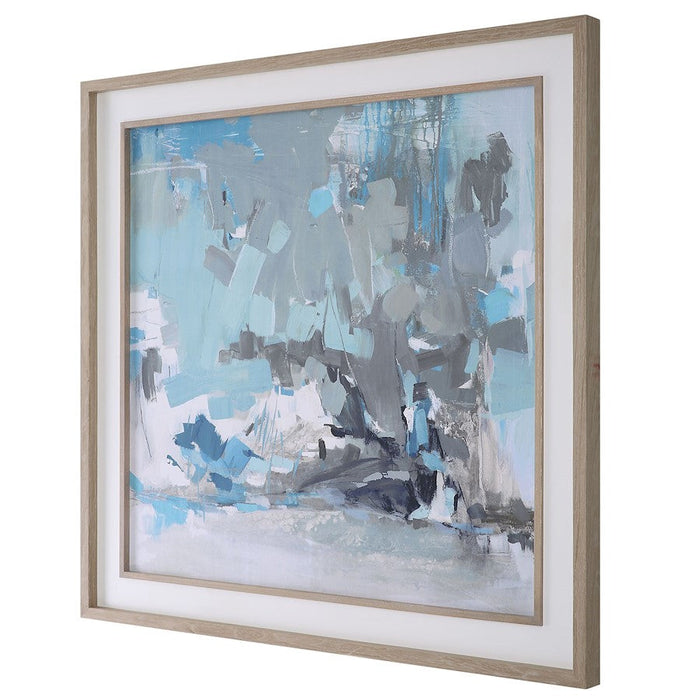 Uttermost Misty Moonlight Abstract Framed Print, White