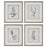 Uttermost Heirloom Blooms Study Framed Prints, Set of 4 - 32285