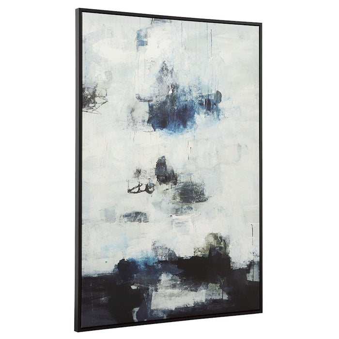 Uttermost Black And Blue Framed Abstract Art