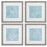 Uttermost Seaweed On Aqua Framed Prints, Set of 4