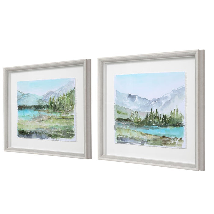 Uttermost Plein Air Reservoir Watercolor Prints, Set of 2