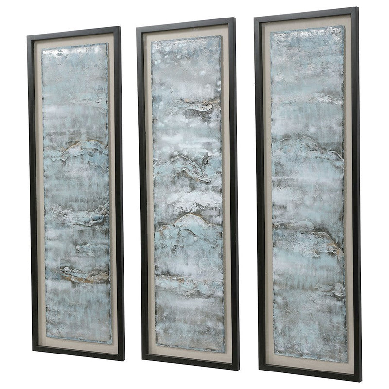 Uttermost Ocean Swell Painted Metal Art, Set Of 3, 3 Cartons