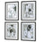 Uttermost Tangled Threads Abstract Framed Prints, Set of 4, Black